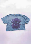 Blue dyed OG Magnolia tee (CROPPED)