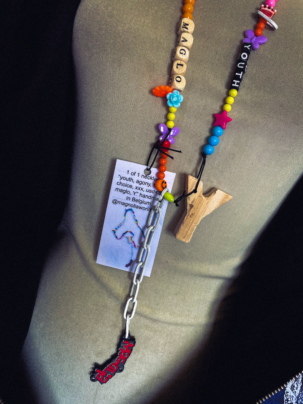 NECKLACE (1/1) - "youth, agony, times, choice, xxx,..."