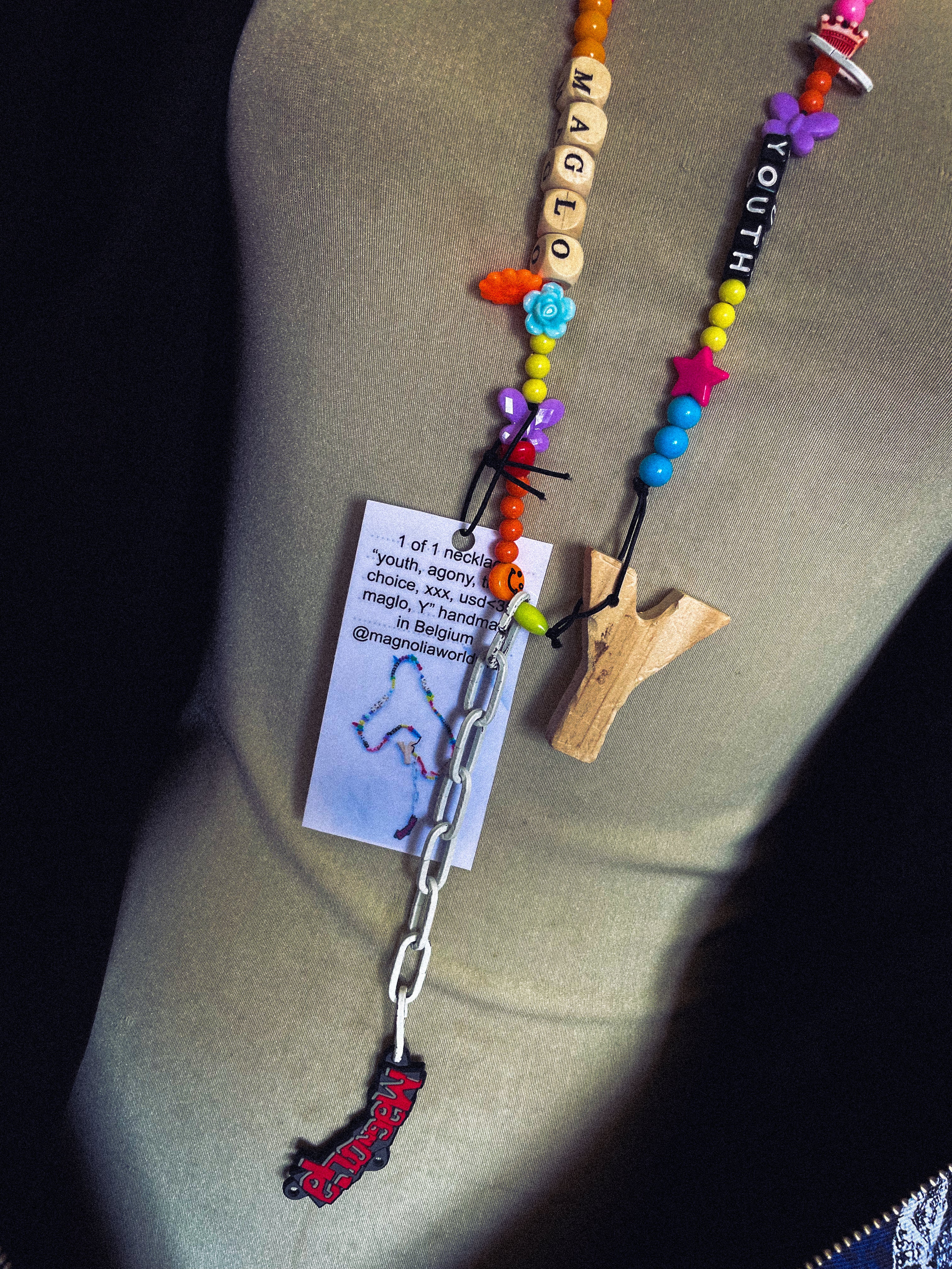 NECKLACE (1/1) - "youth, agony, times, choice, xxx,..."