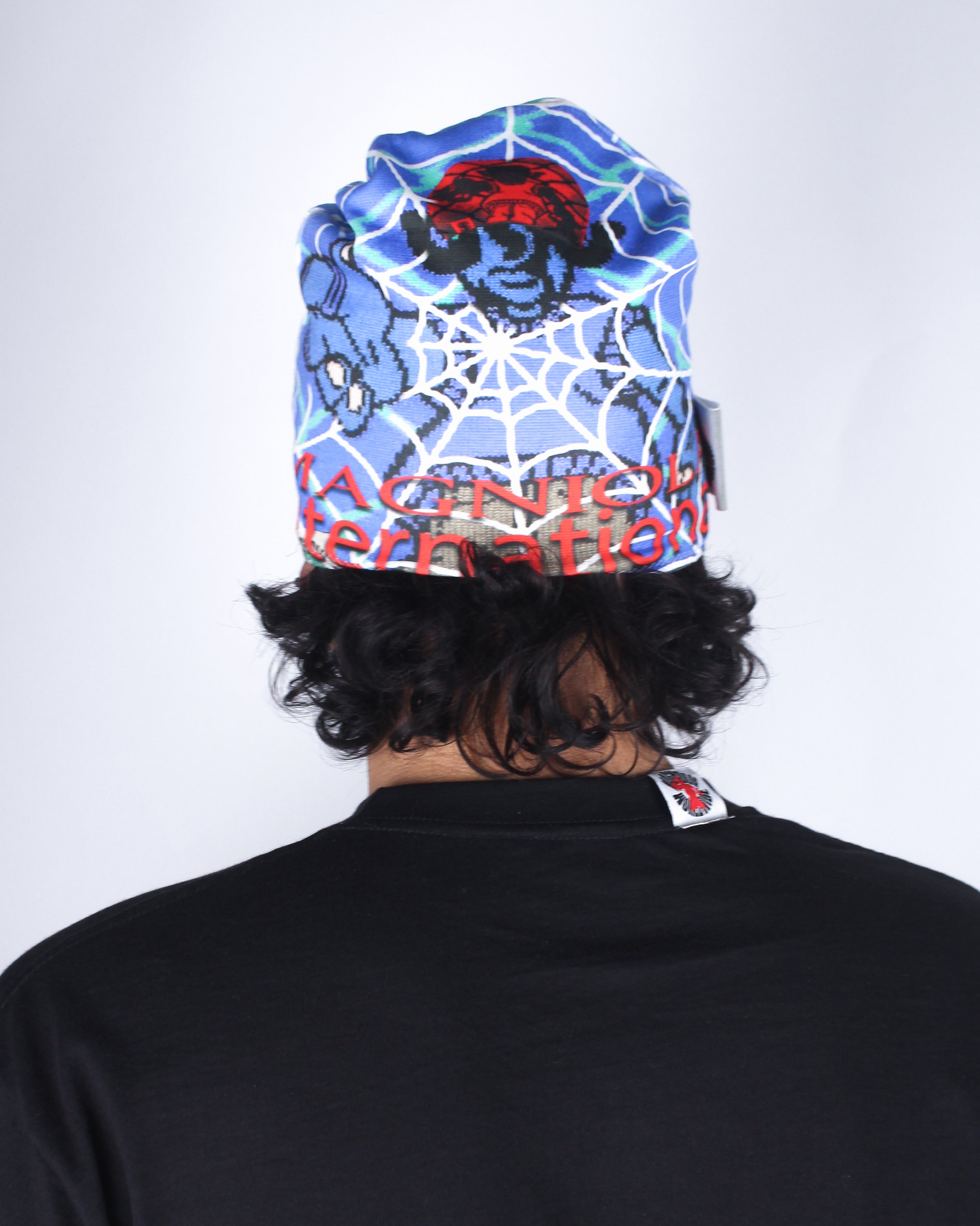 Fake Ahh Beanie - blue spider