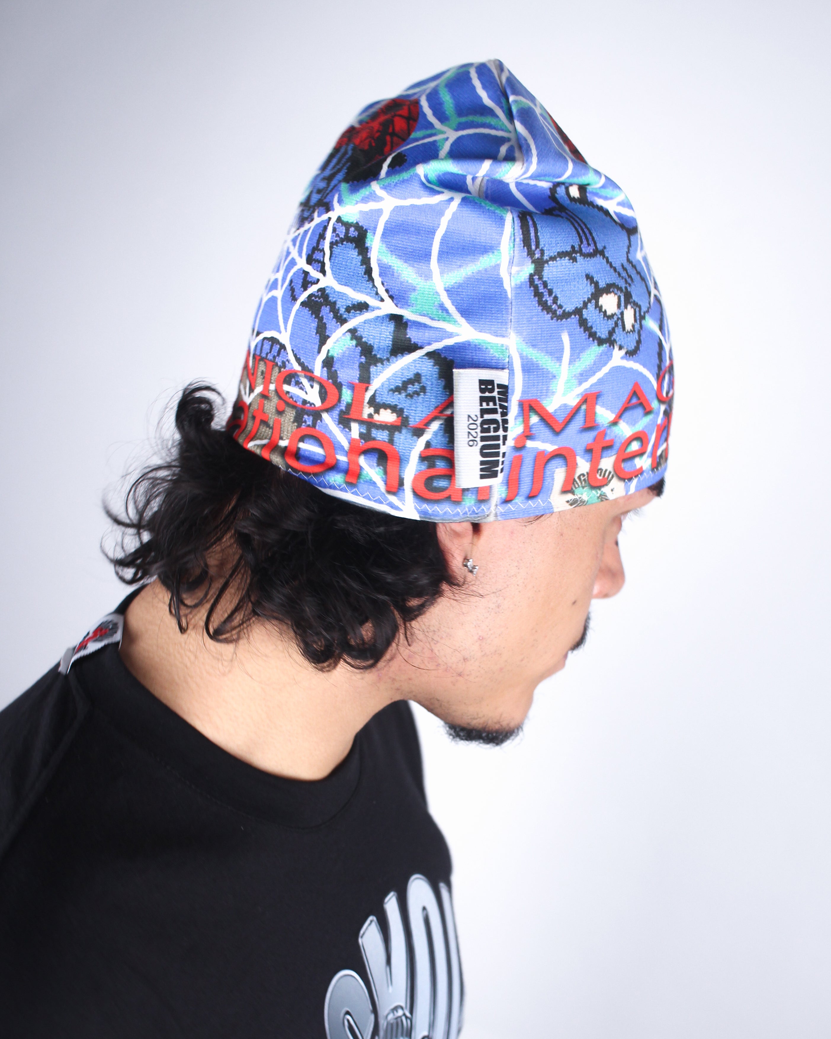 Fake Ahh Beanie - blue spider