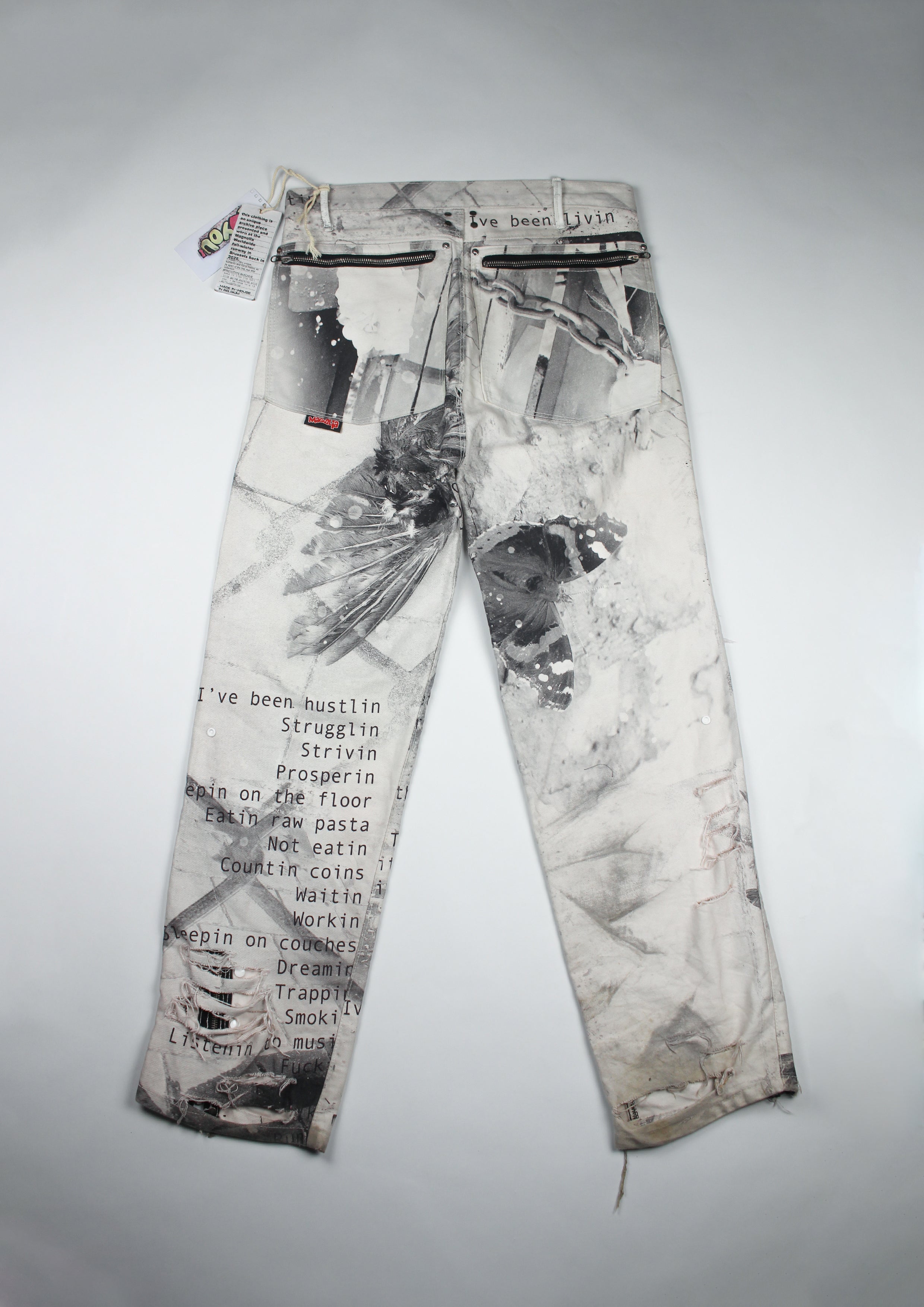 RUNWAY PIECE - "I've been livin" denim pants