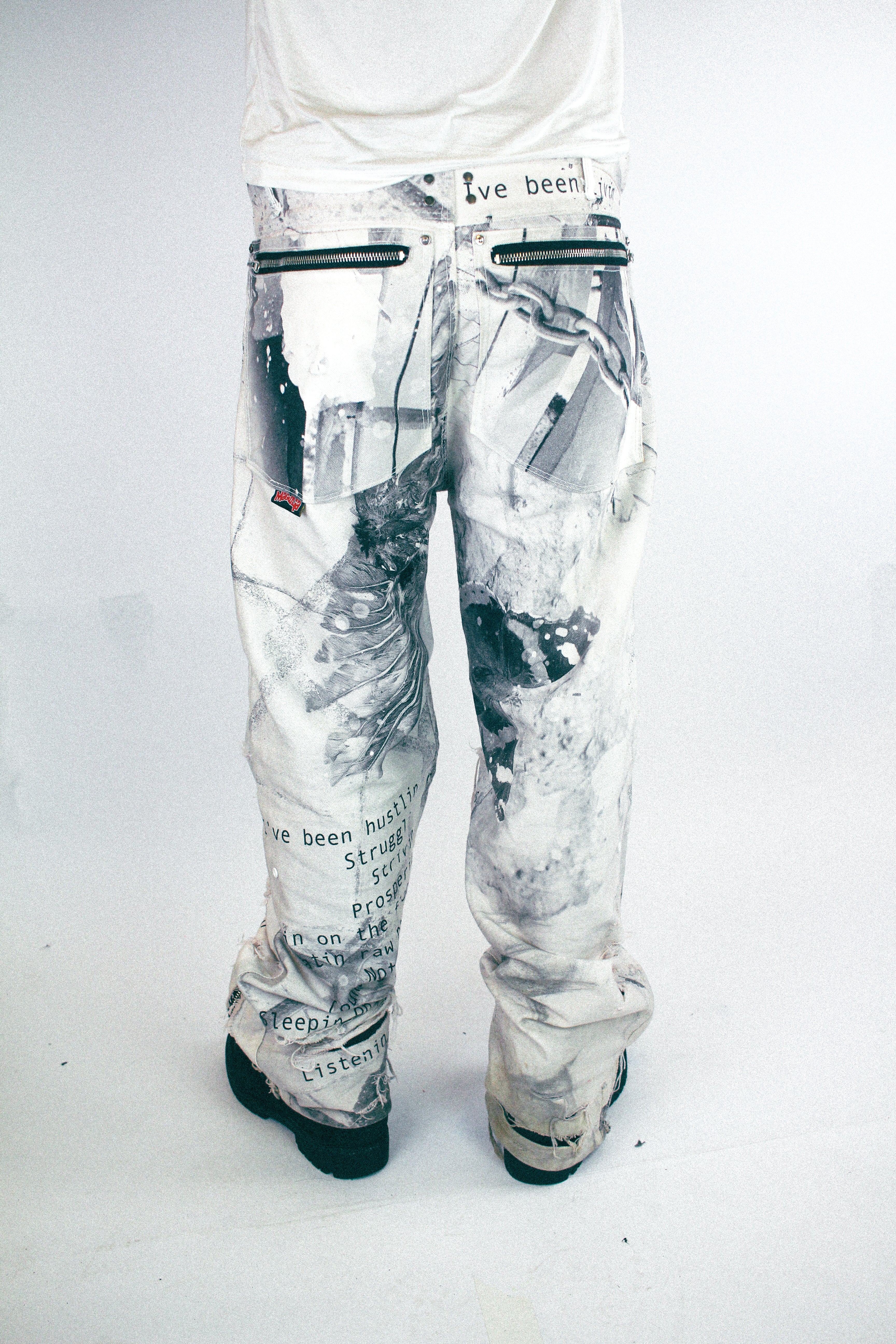 RUNWAY PIECE - "I've been livin" denim pants