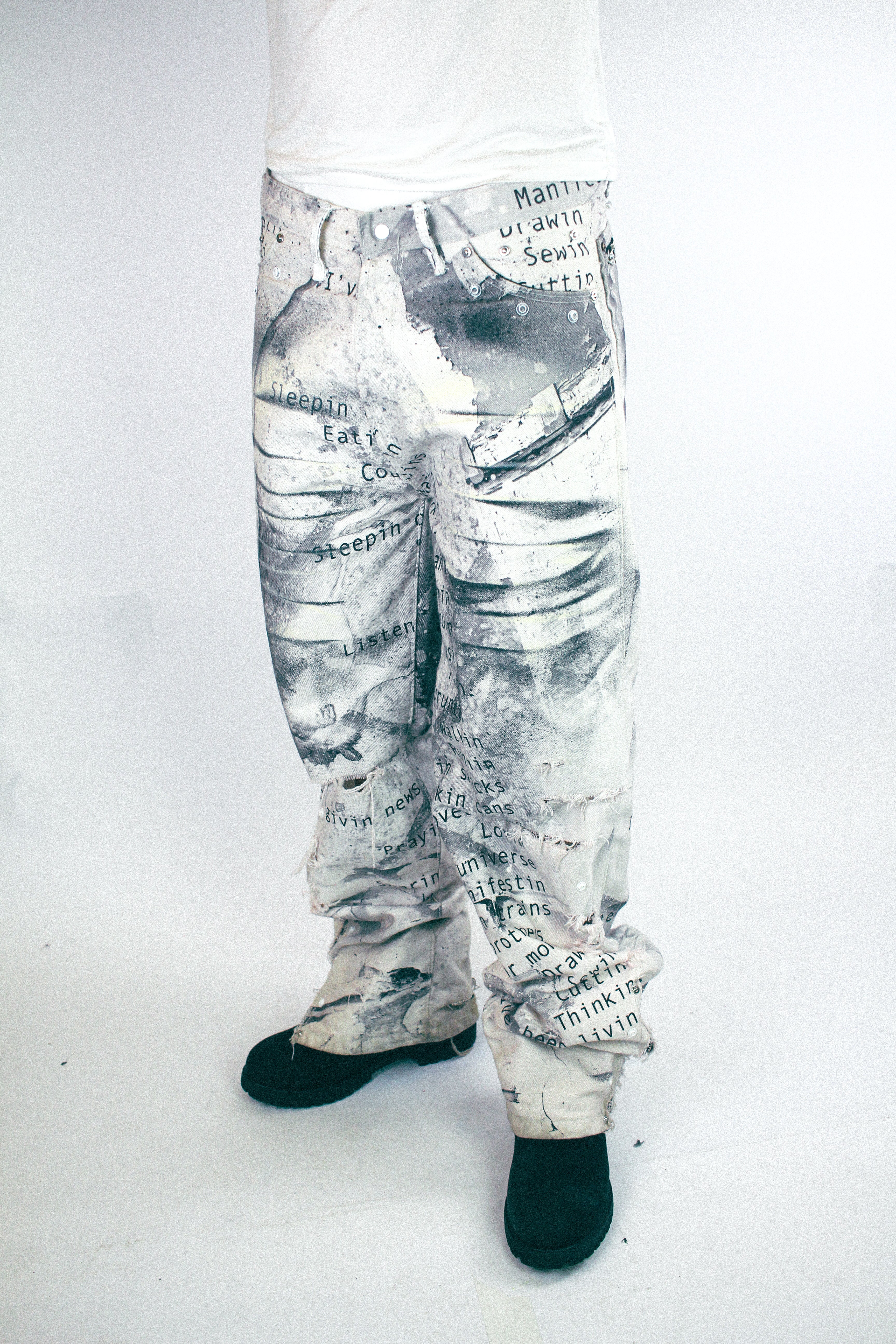 RUNWAY PIECE - "I've been livin" denim pants