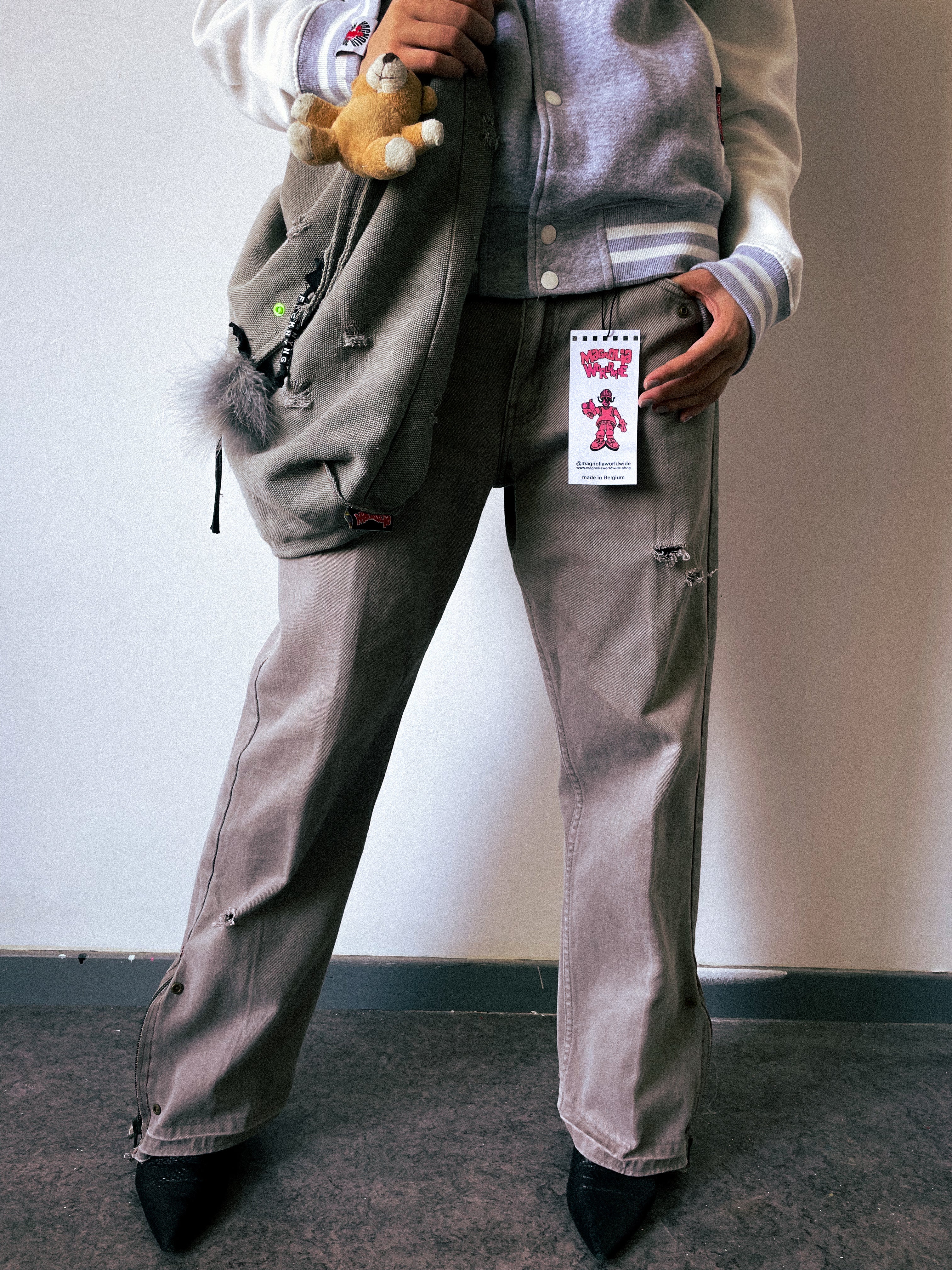 "denim rework" pants