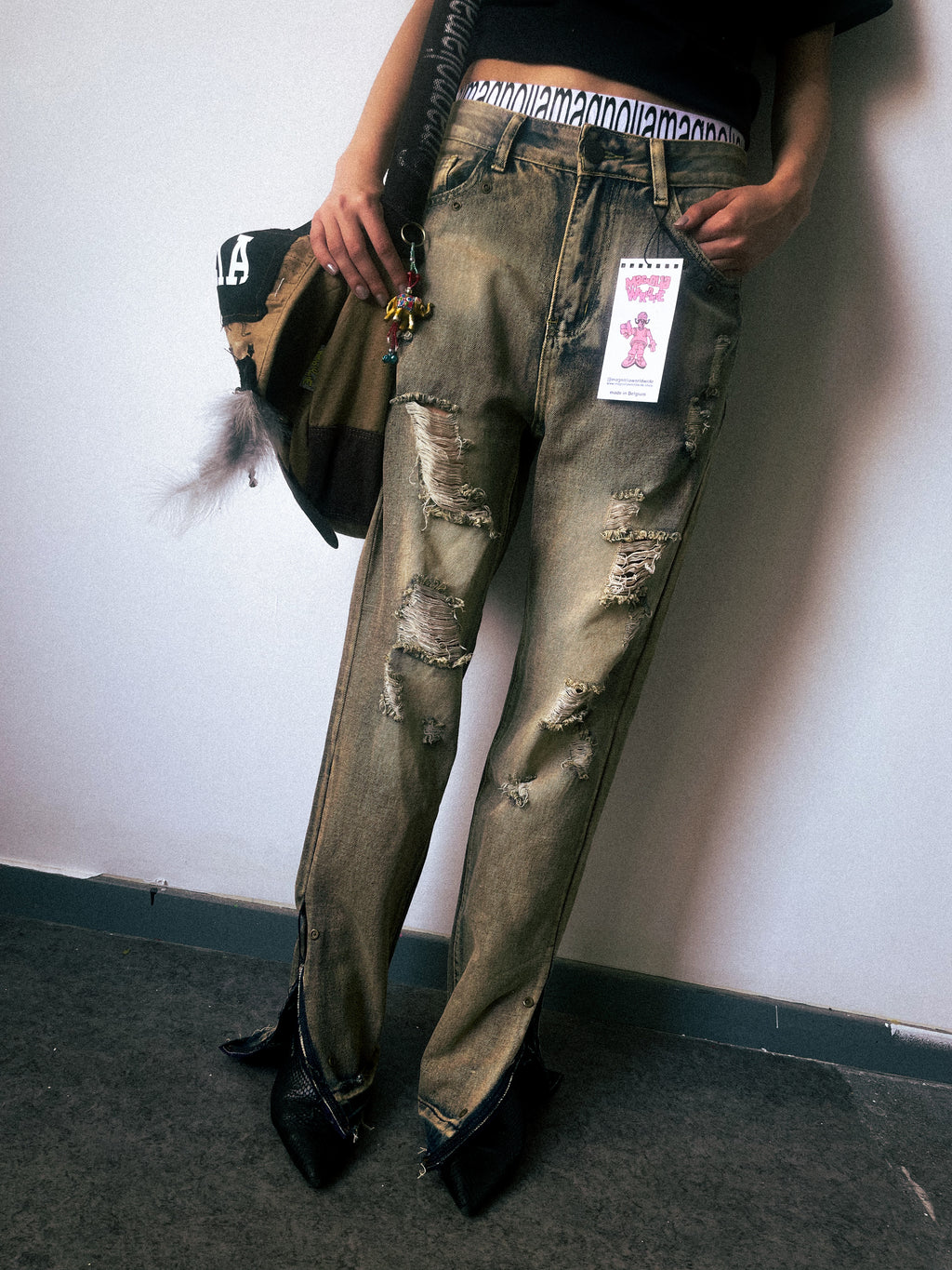 "denim rework" pants