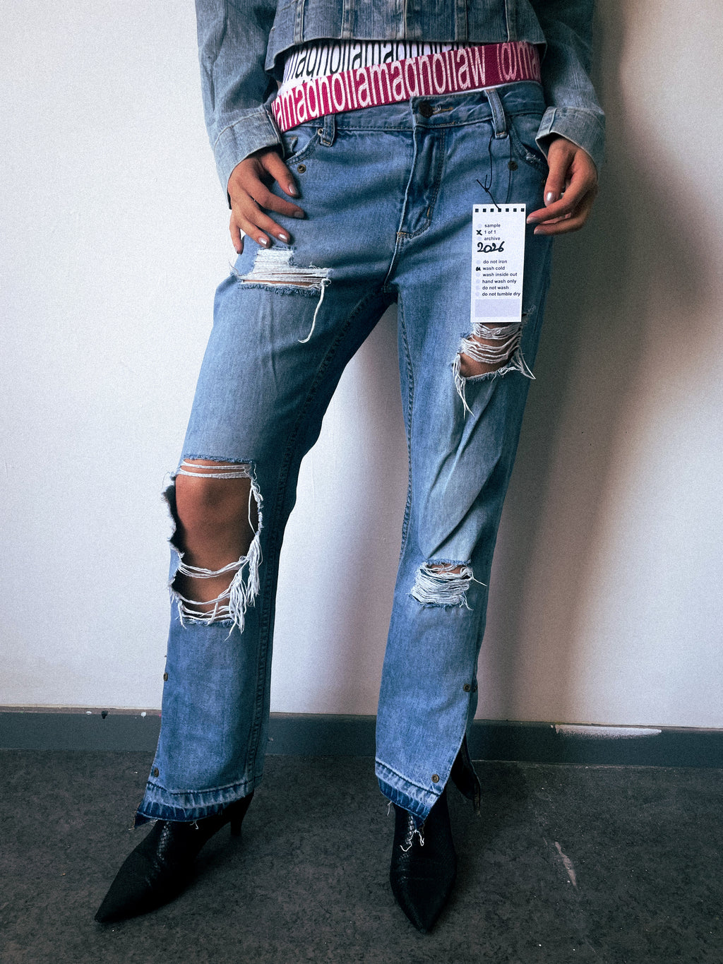 "denim rework" pants