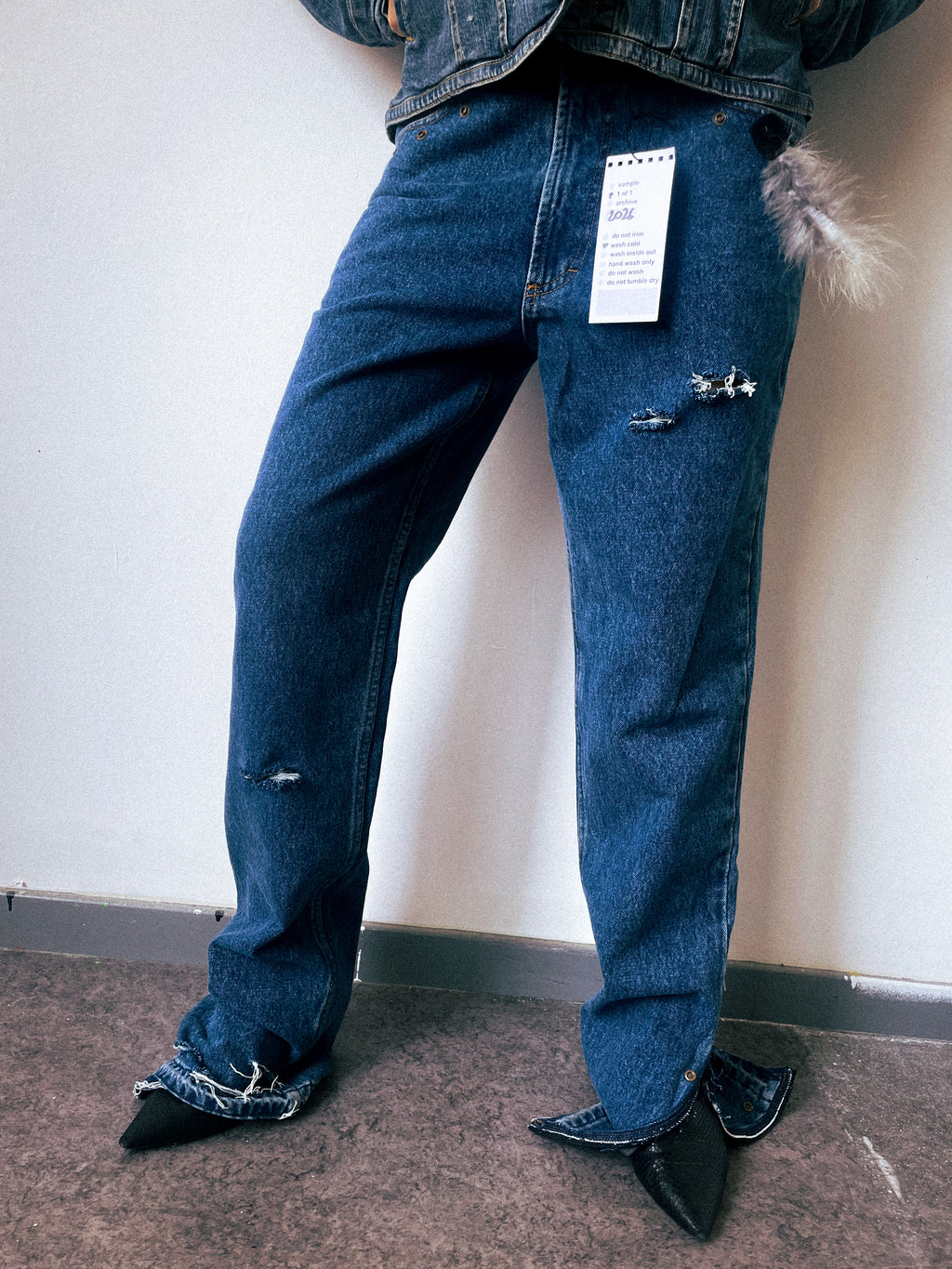 "denim rework" pants