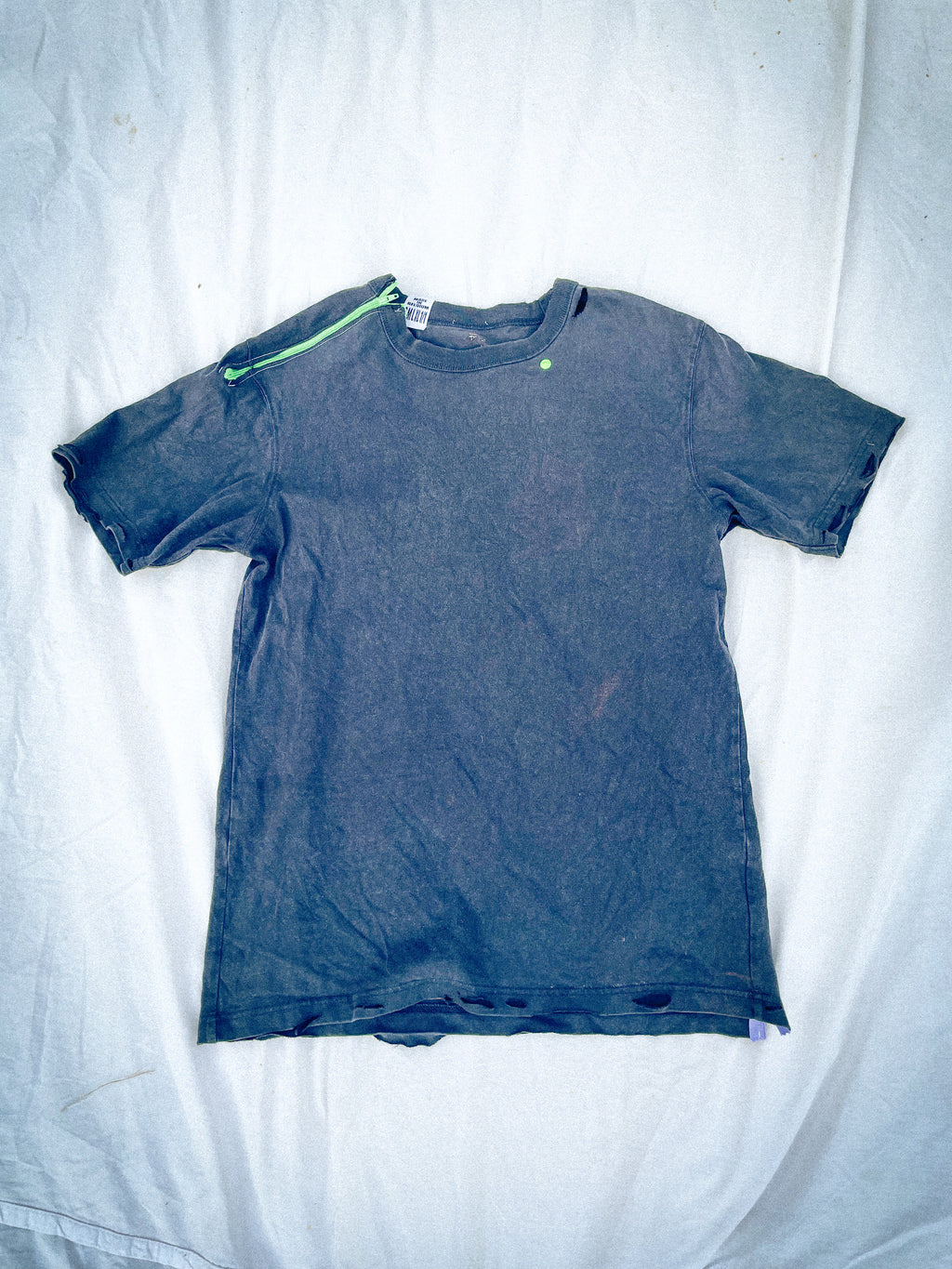 Re-work Grey zipper Teeshirt