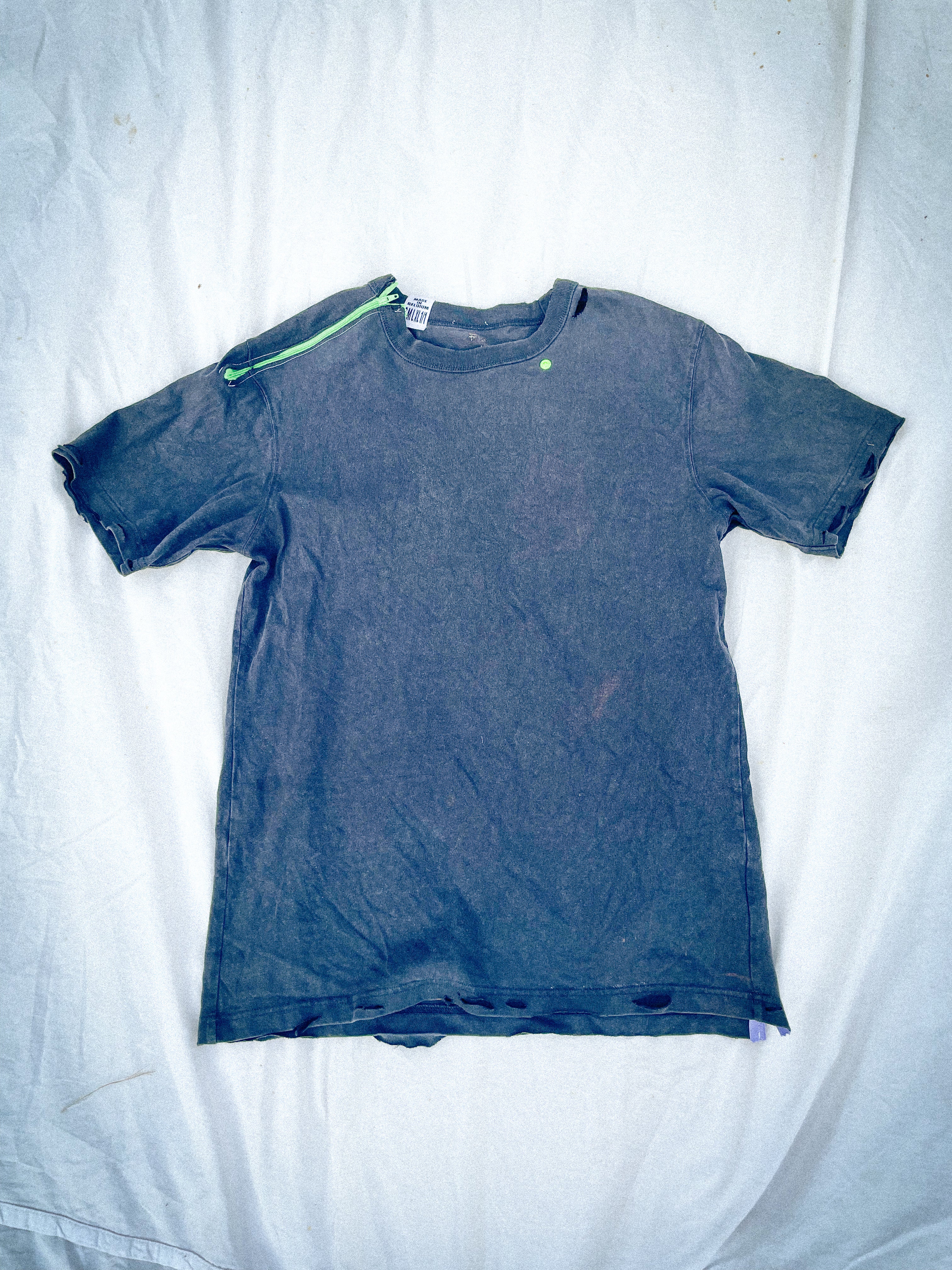 Re-work Grey zipper Teeshirt