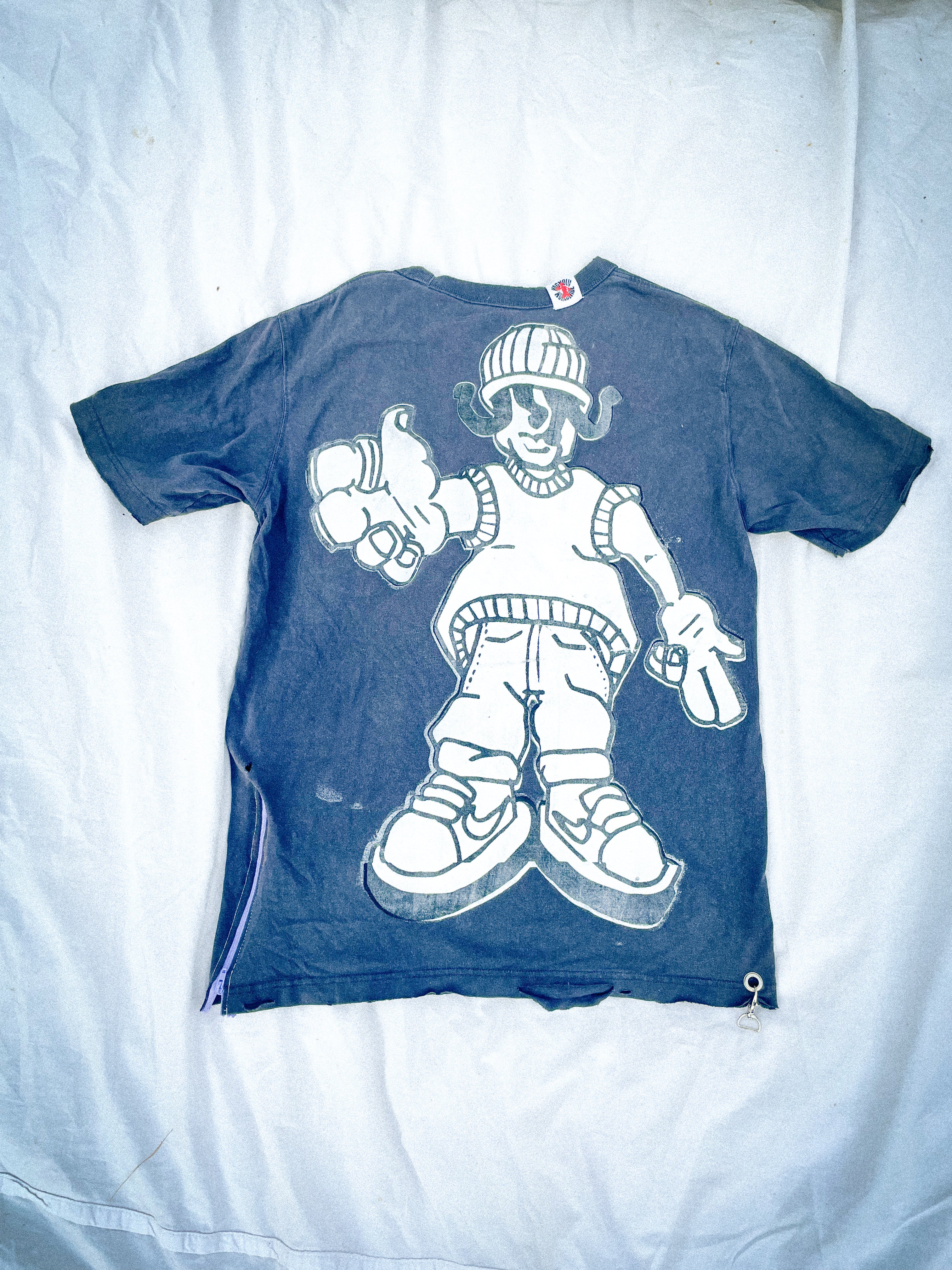 Re-work Grey zipper Teeshirt