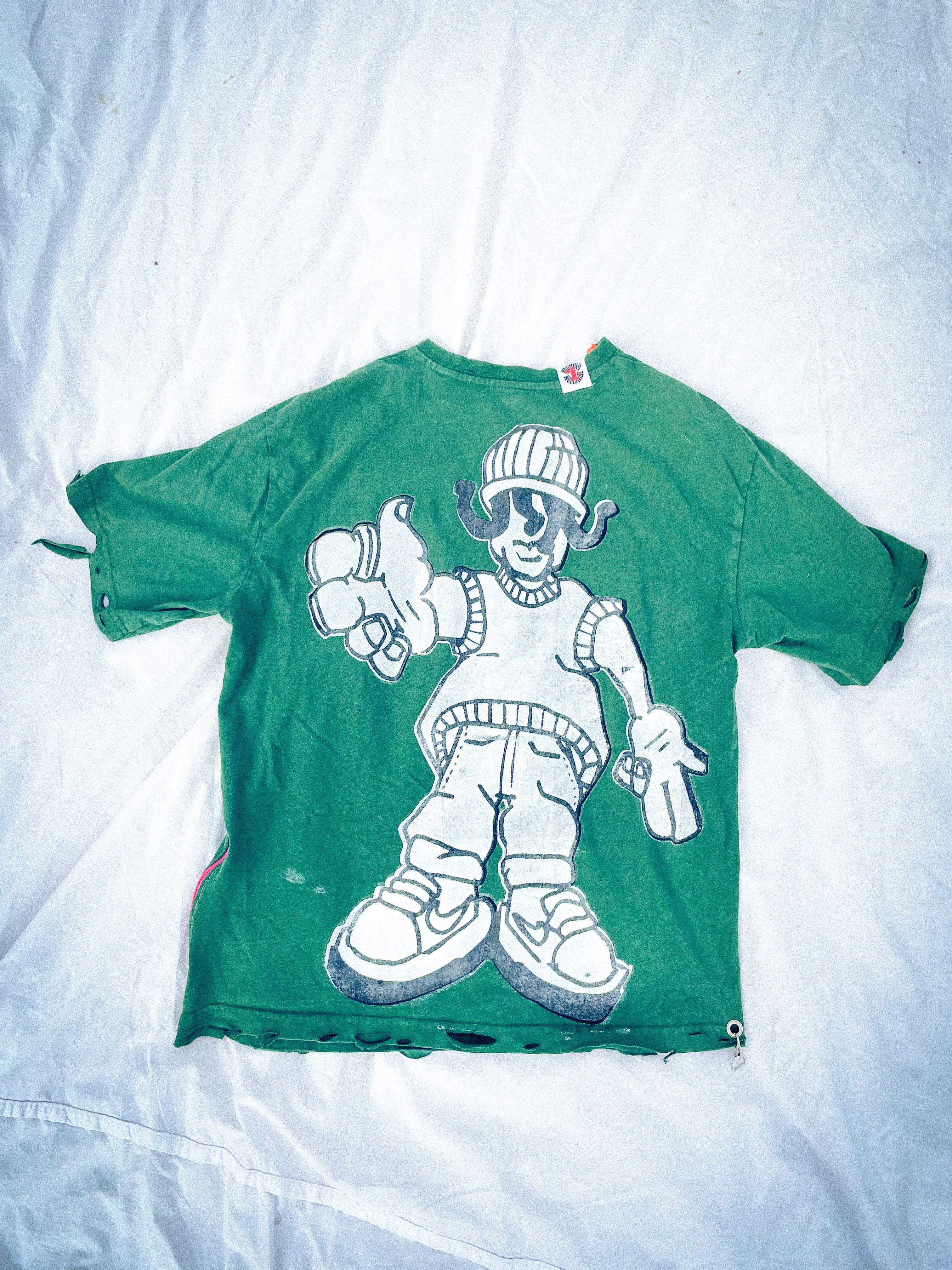 Re-work Green zipper Teeshirt