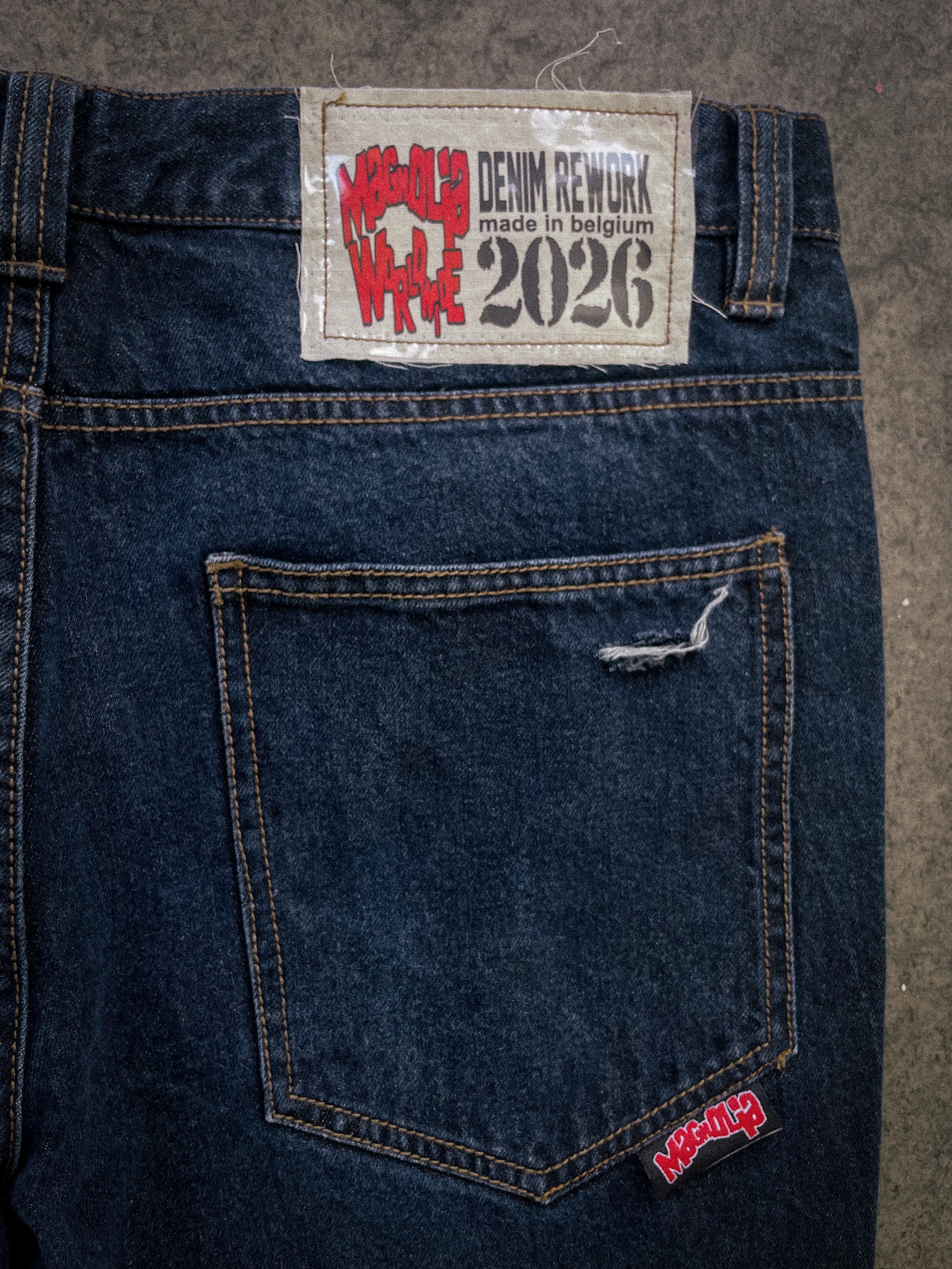 "denim rework" pants