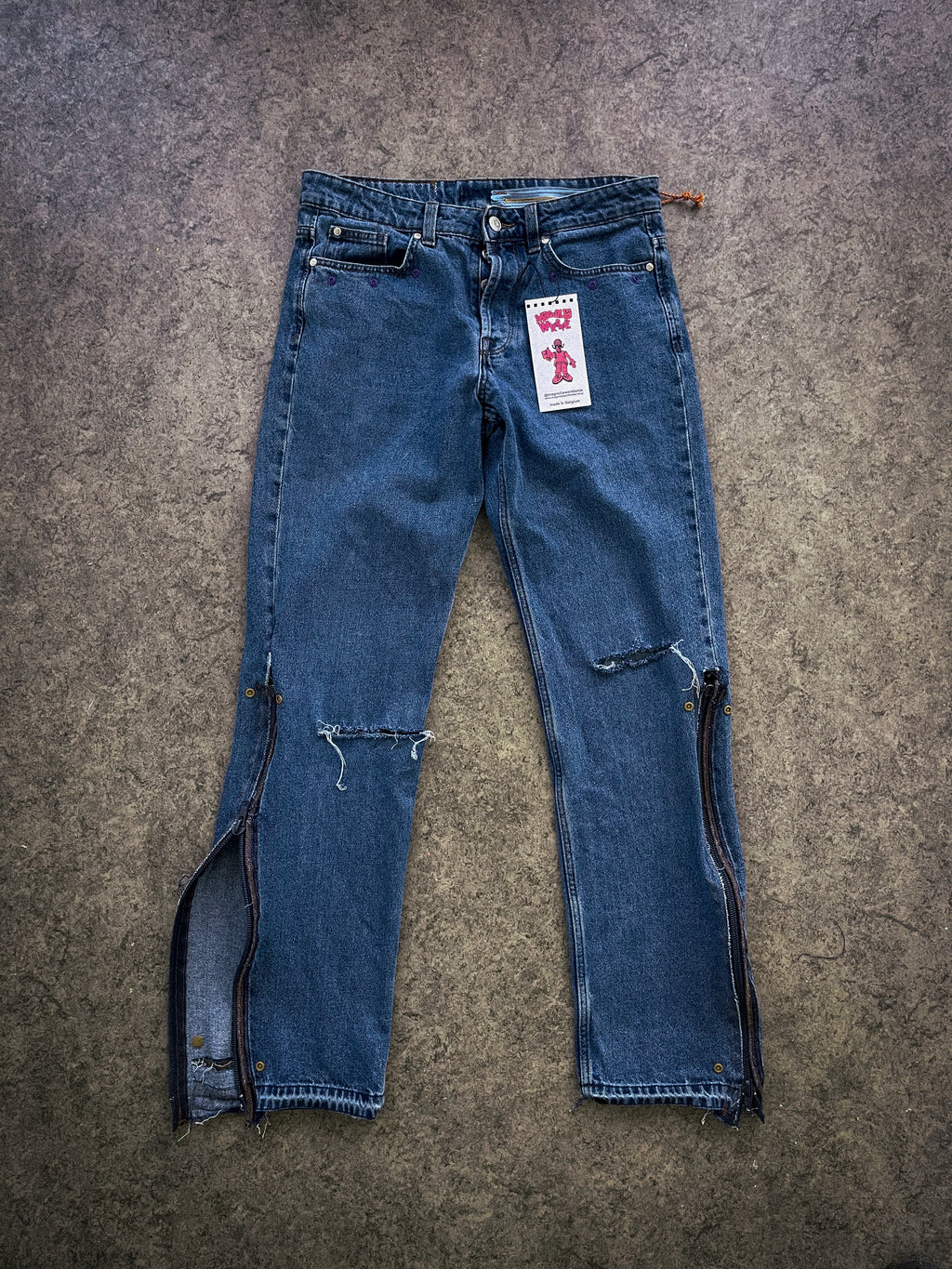 "denim rework" pants