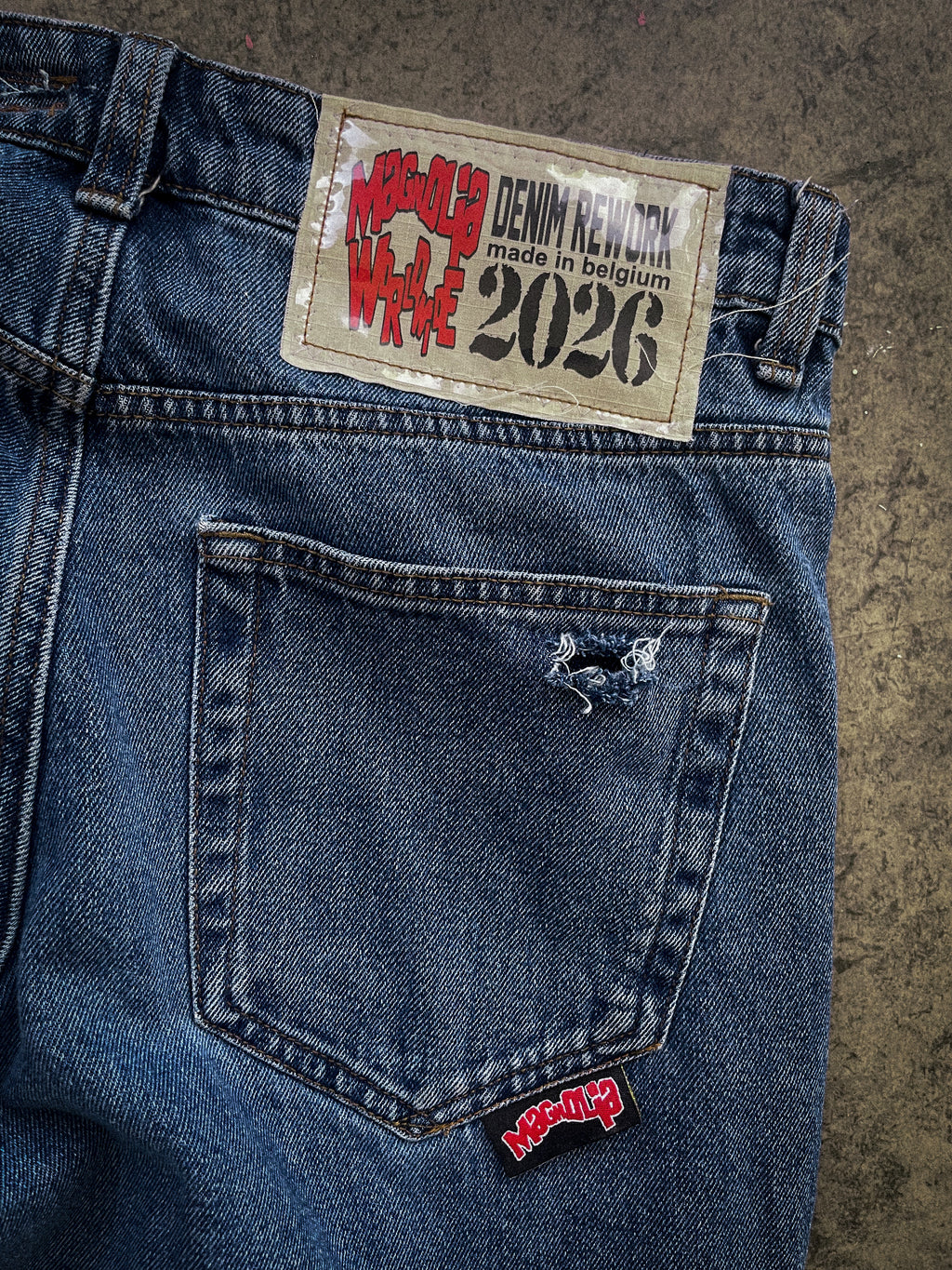 "denim rework" pants
