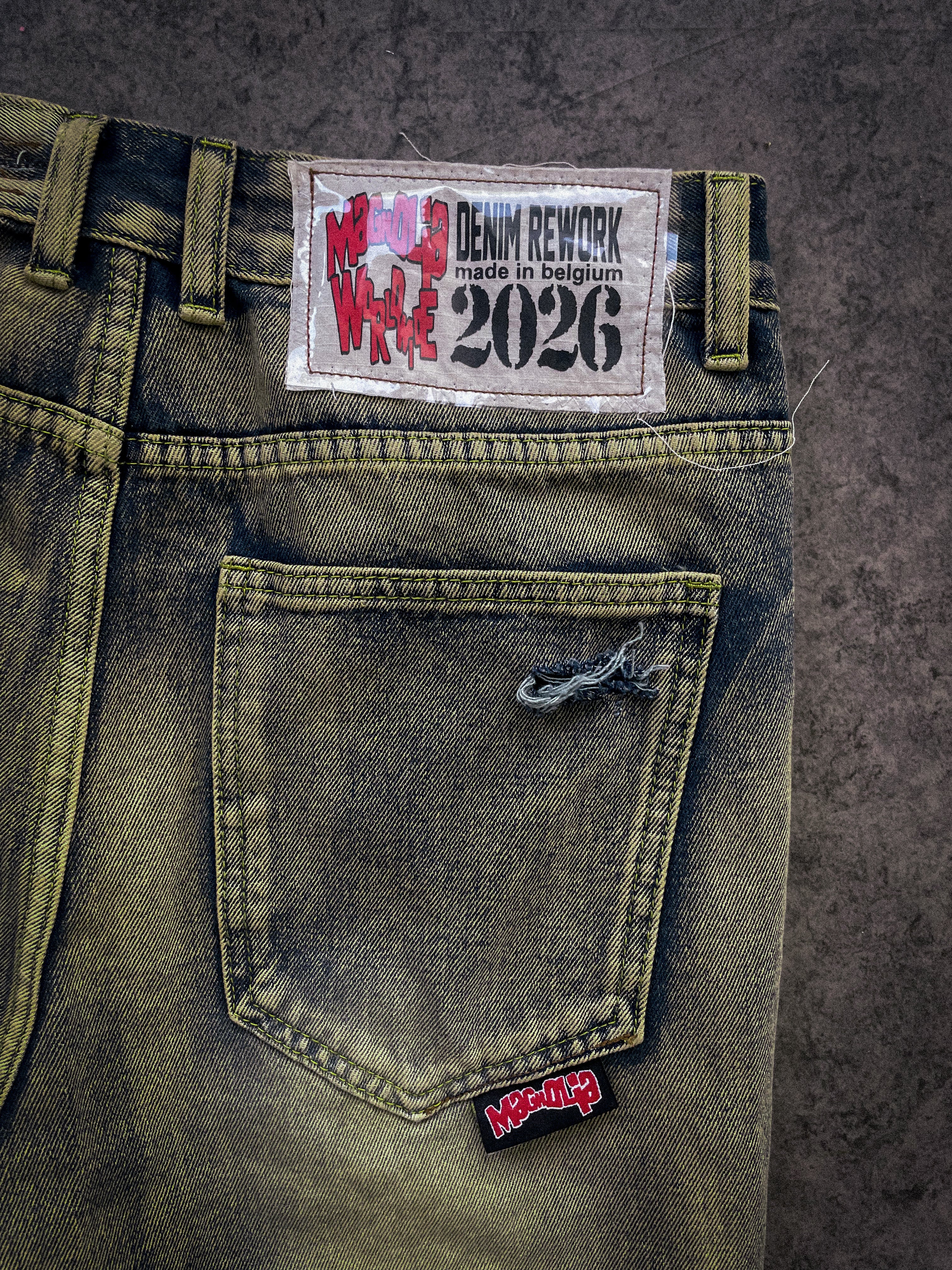 "denim rework" pants