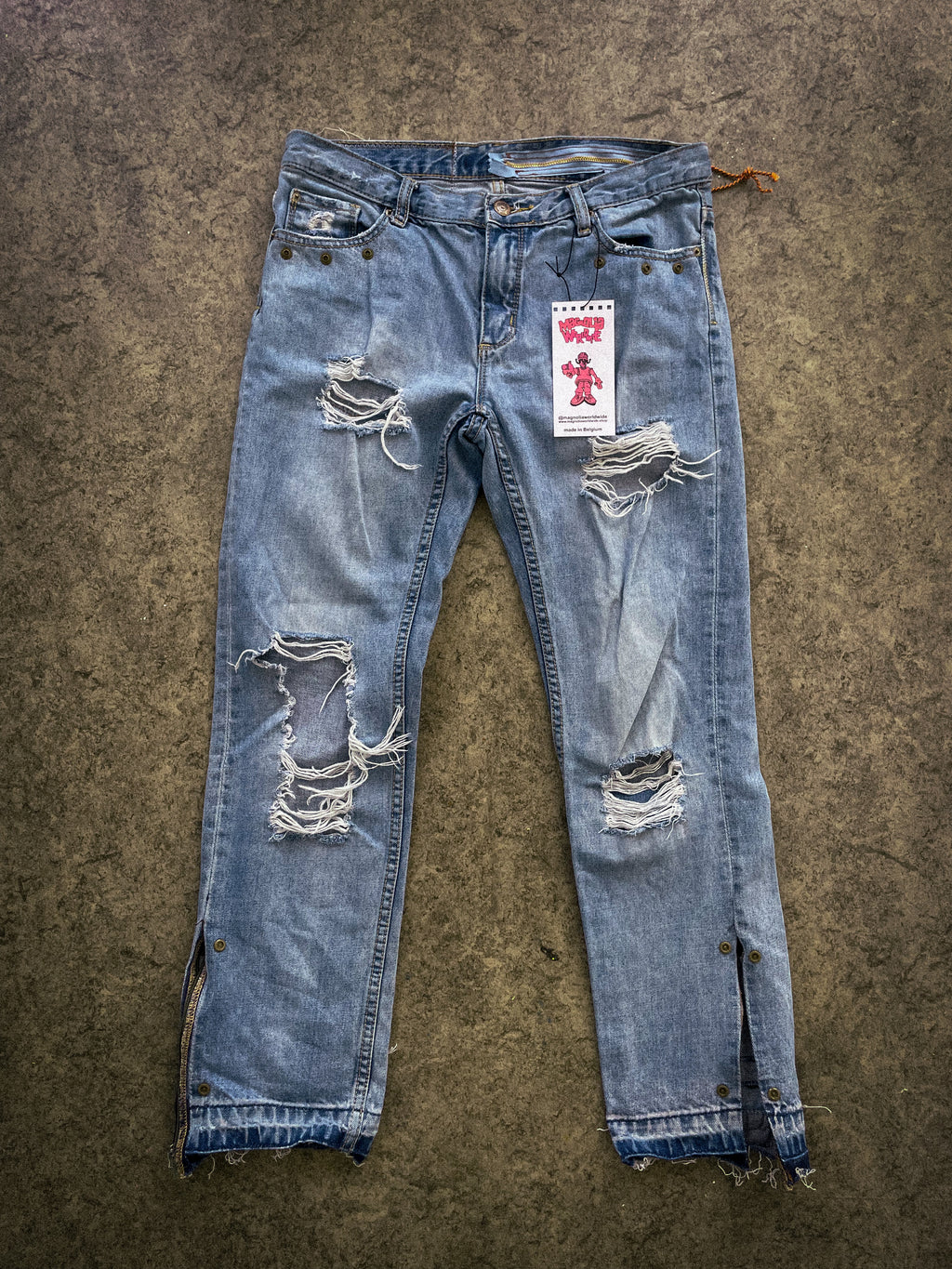 "denim rework" pants