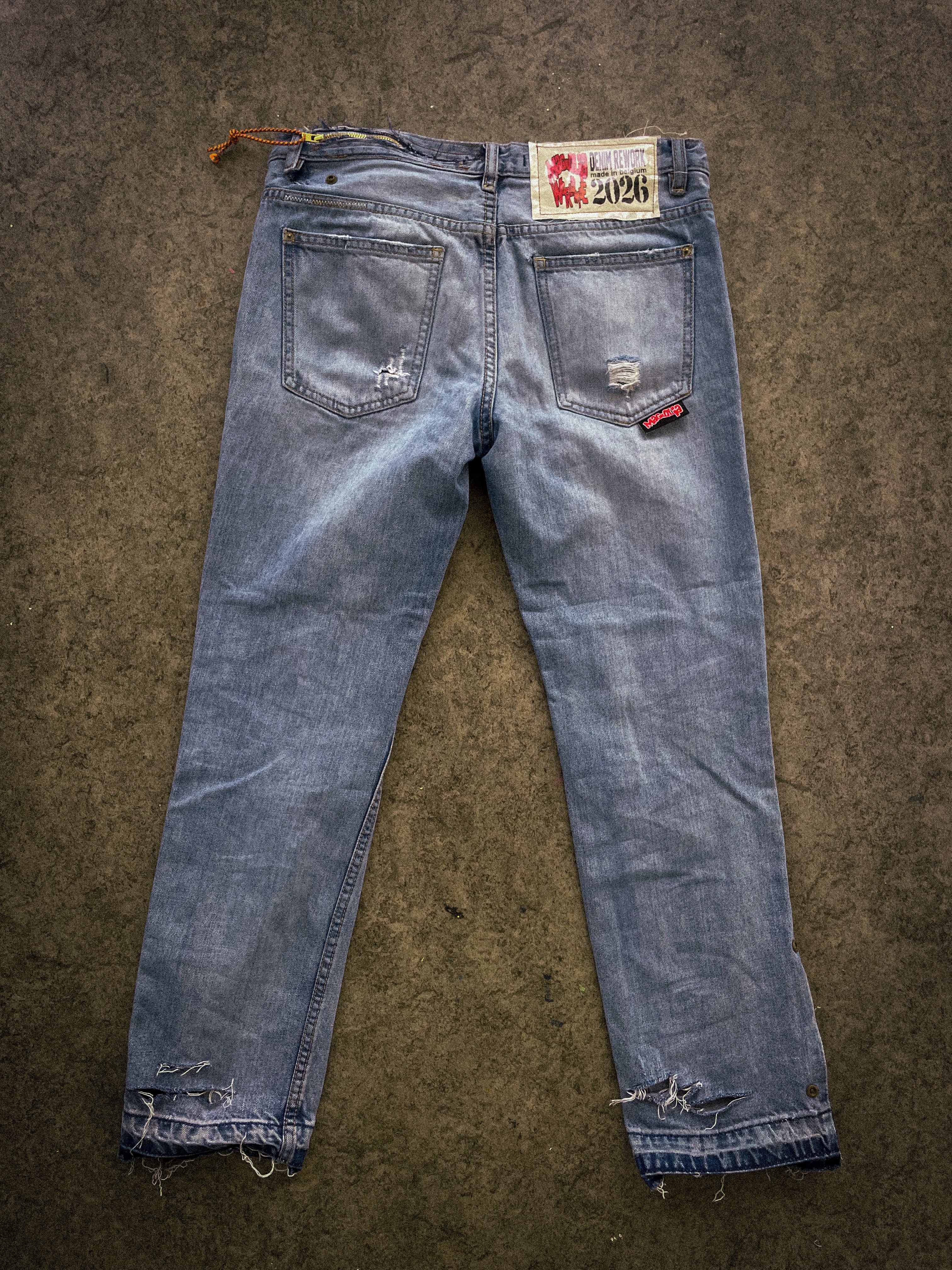 "denim rework" pants