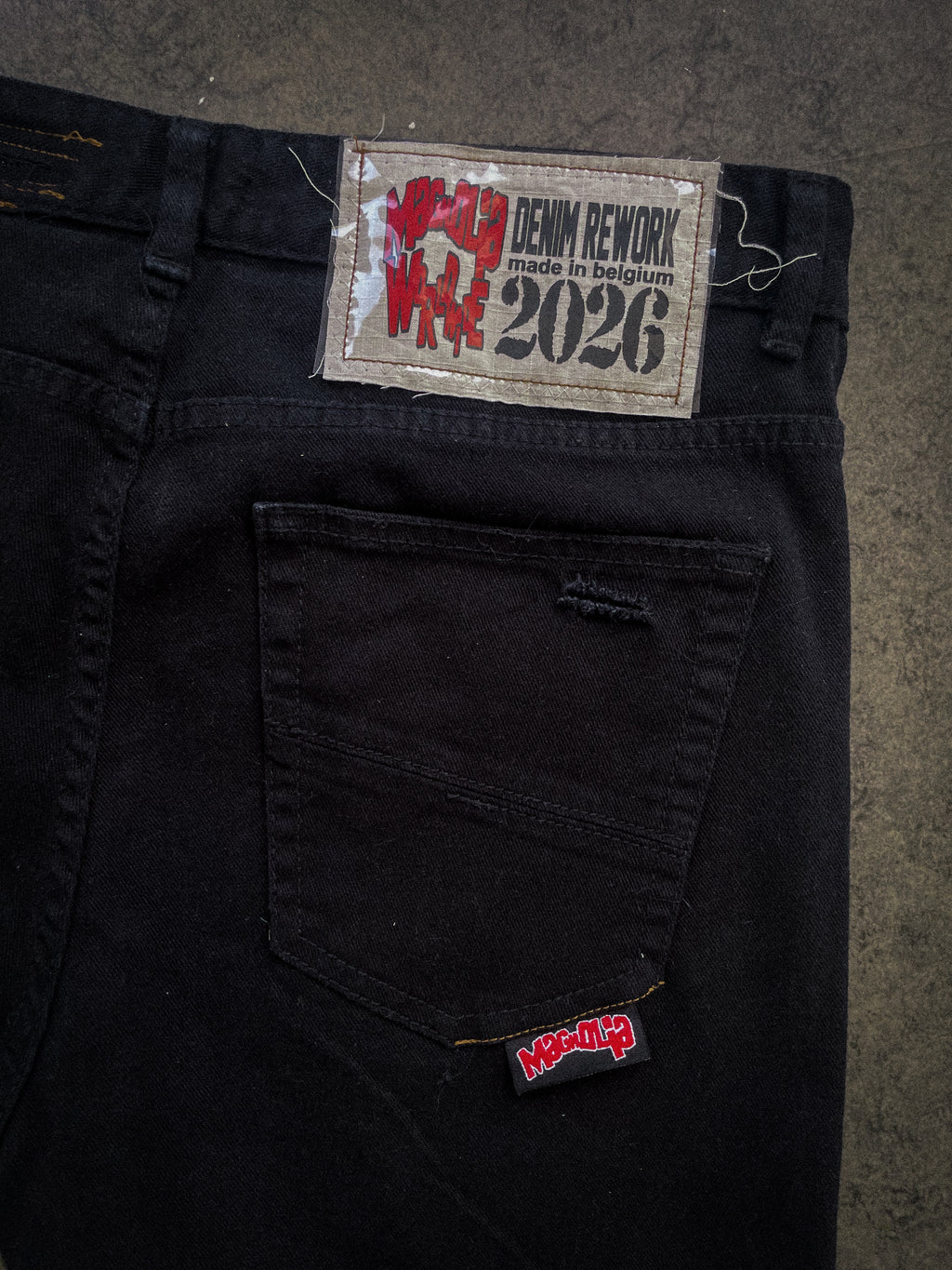 "denim rework" pants