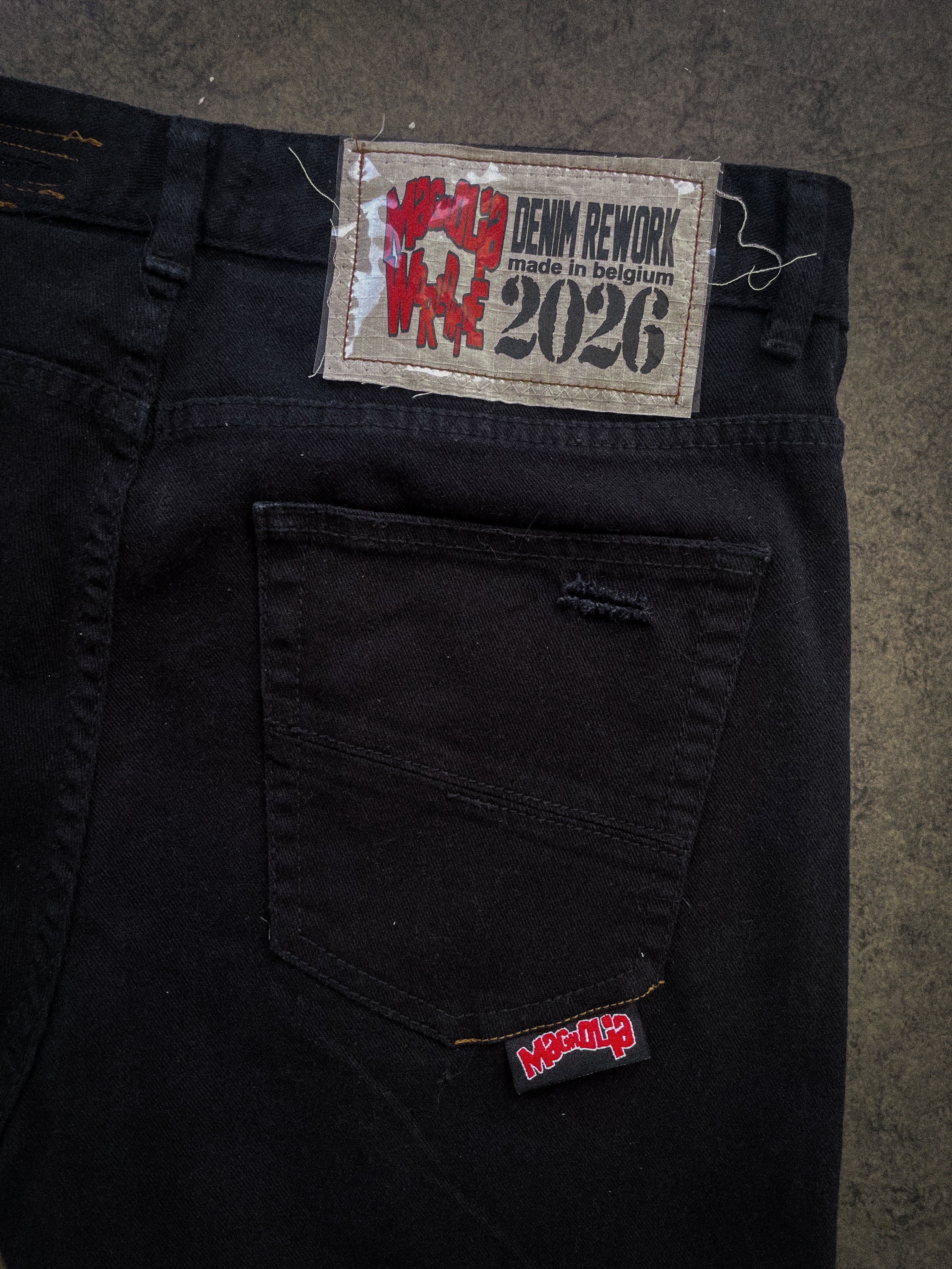 "denim rework" pants