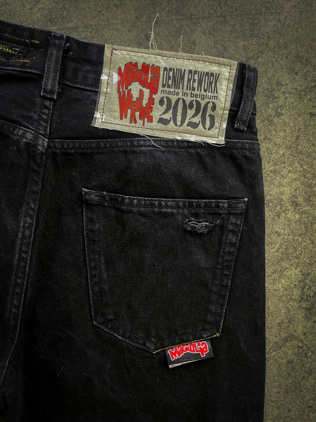 "denim rework" pants