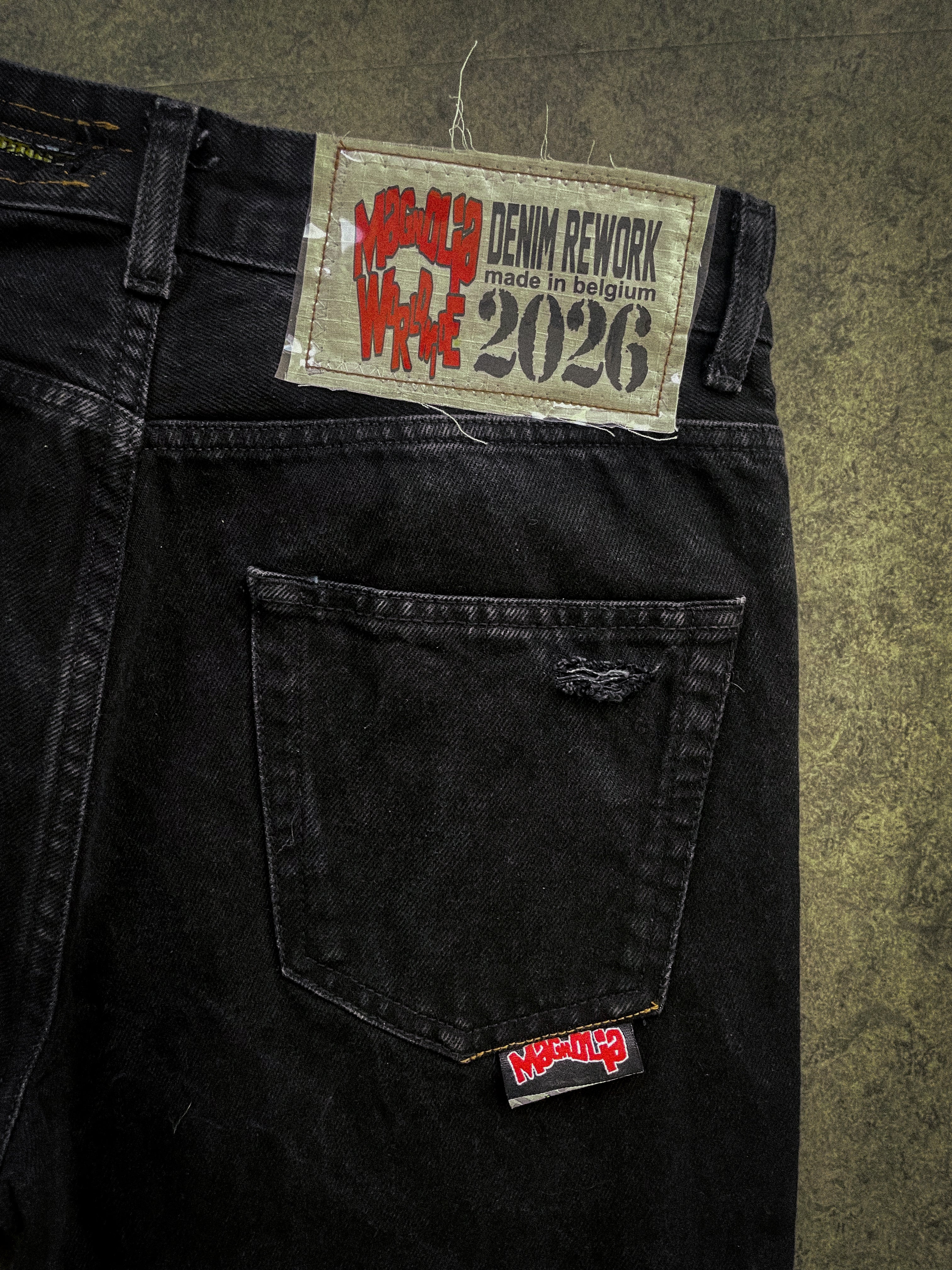 "denim rework" pants