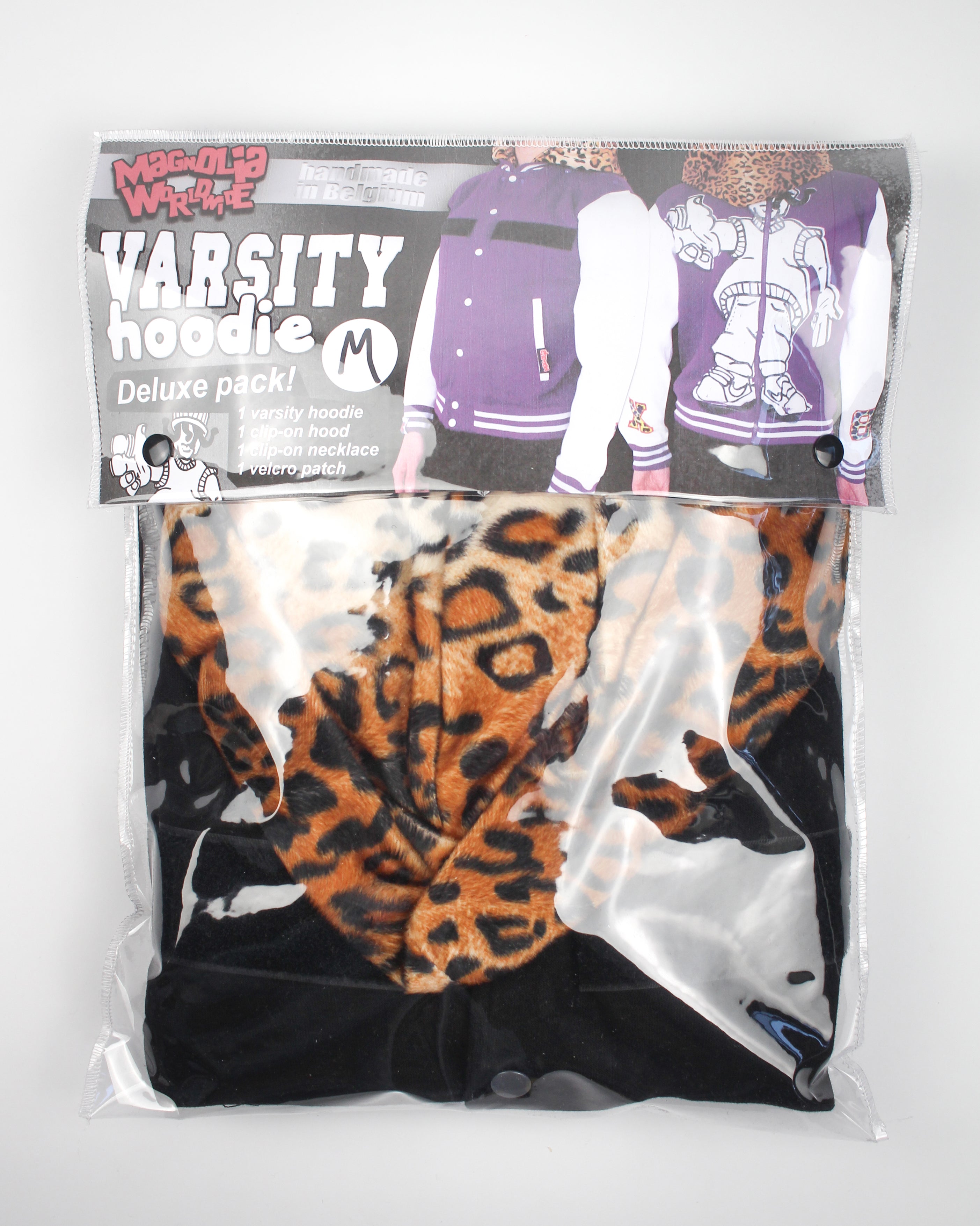 (DELUXE PACK) varsity hoodie  - grey & black