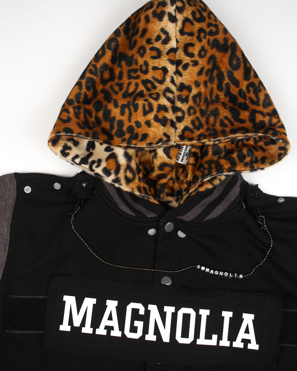 (DELUXE PACK) varsity hoodie  - grey & black