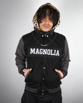 (DELUXE PACK) varsity hoodie  - grey & black