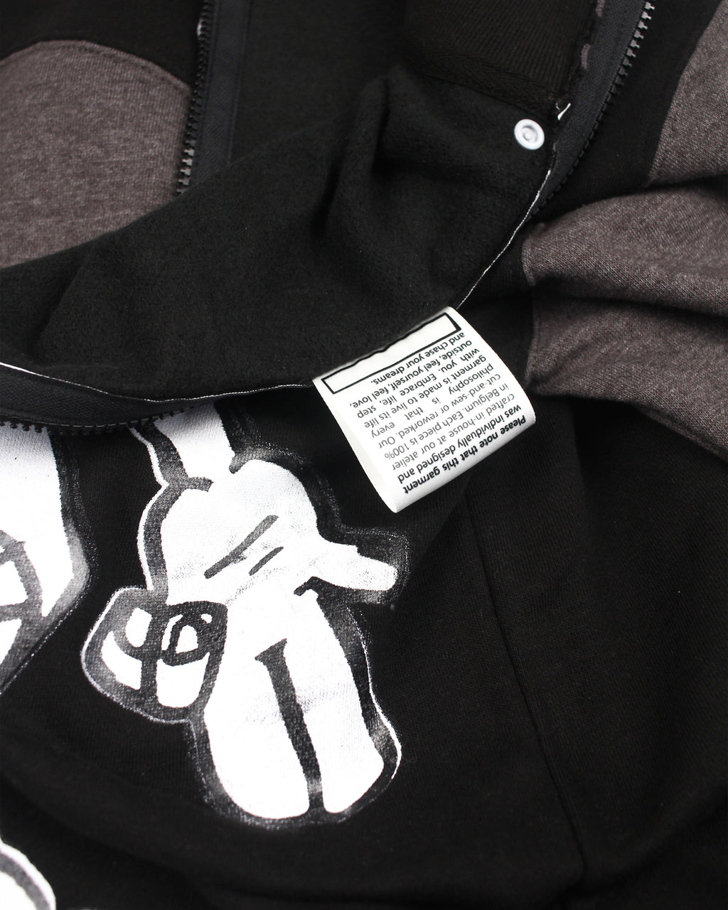 (DELUXE PACK) varsity hoodie  - grey & black