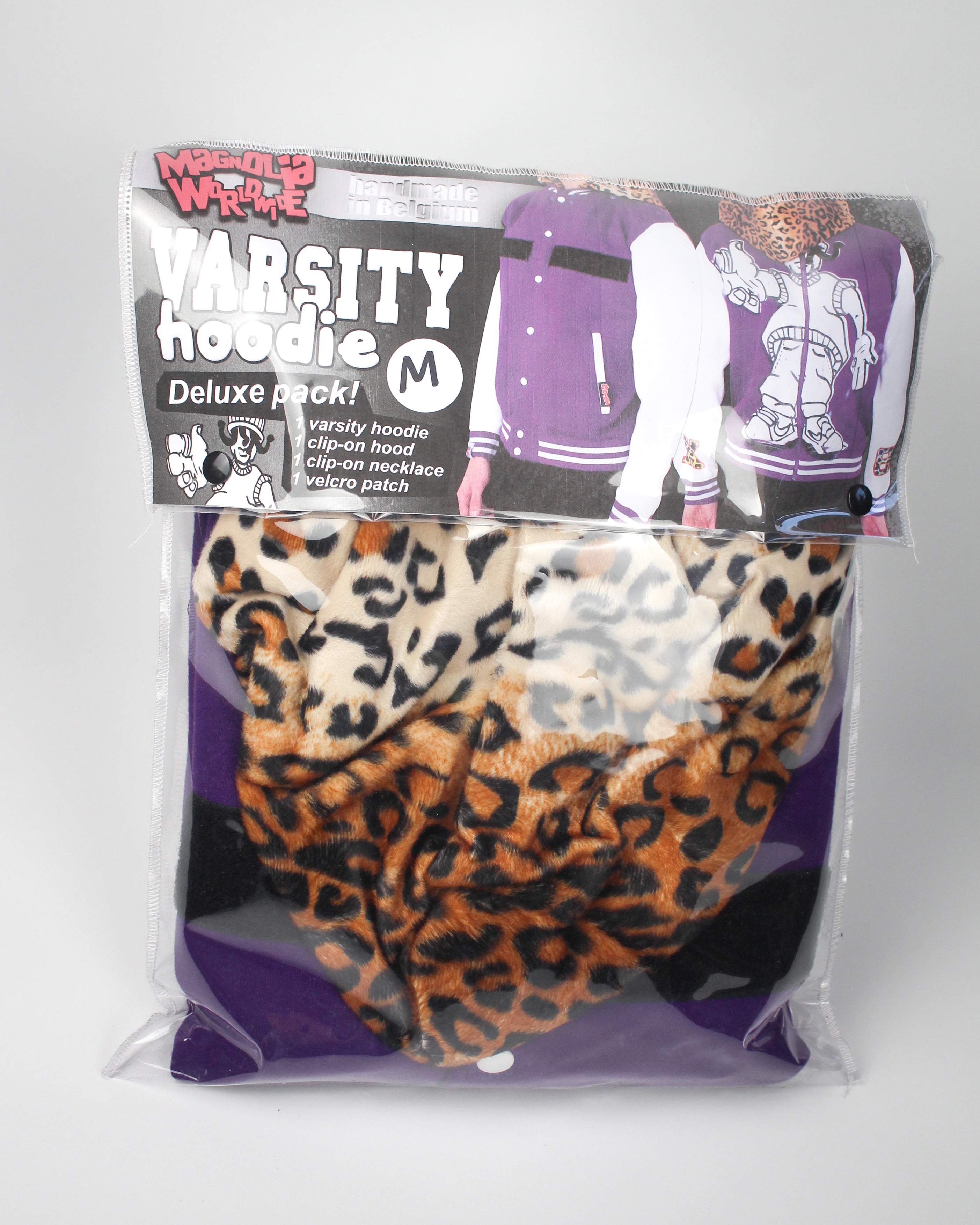 (DELUXE PACK) varsity hoodie  - white & purple