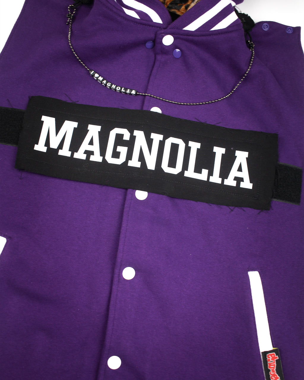 (DELUXE PACK) varsity hoodie  - white & purple
